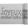 Chemin de table gris anniversaire de 5 mètres