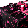 Nappe anniversaire rose et noir Nappe anniversaire rose et noir