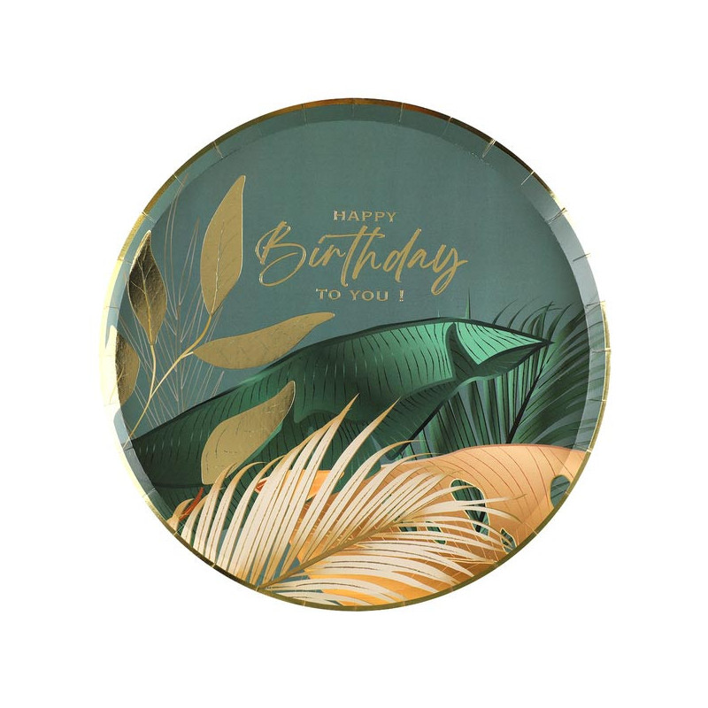 Assiette jungle anniversaire Assiette jungle anniversaire
