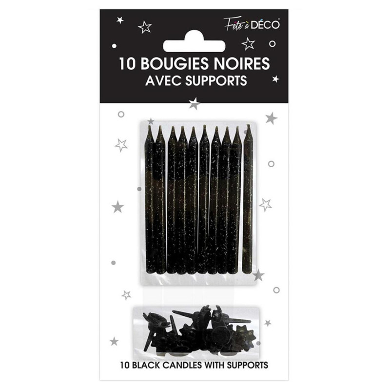 Bougie d'anniversaire noires Bougie d'anniversaire noires