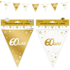 Guirlande anniversaire 60 ans or