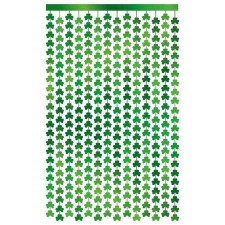 Rideau trèfles verts Saint-Patrick lamé