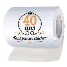 Rouleau papier toilette 40 ans anniversaire