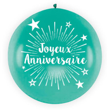 Ballon géant anniversaire bleu