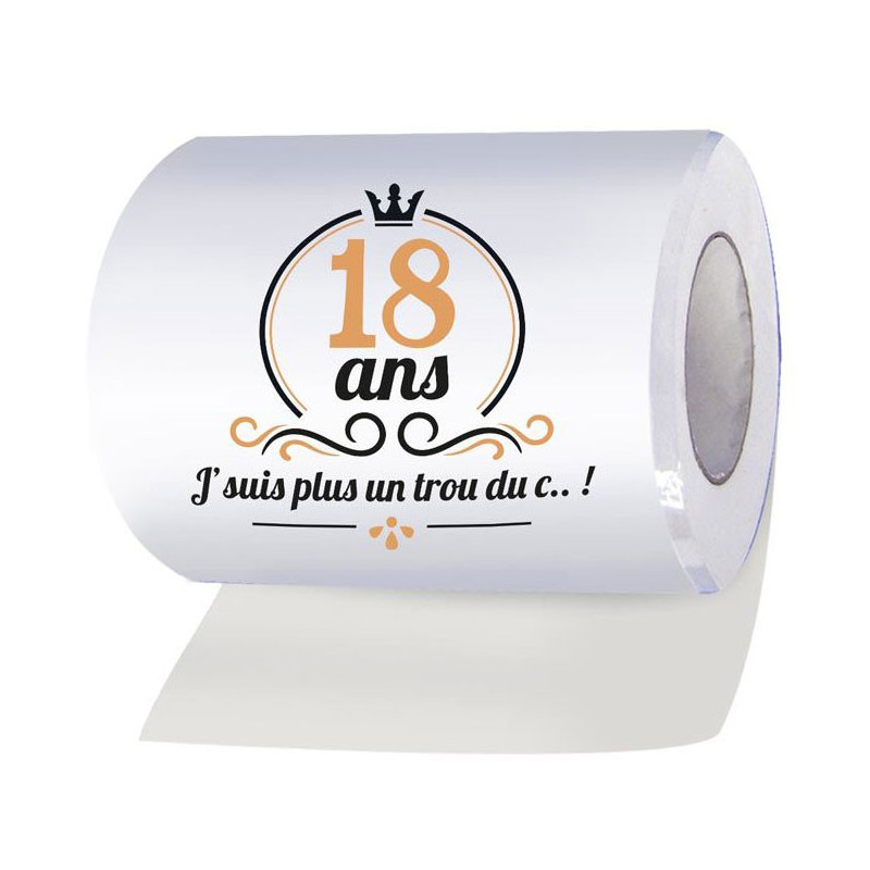 Rouleau papier toilette 18 ans anniversaire