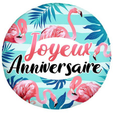 Ballon flamant rose anniversaire gonflable à l'hélium