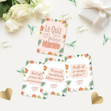 Jeu de cartes enterrement de vie de jeune fille quiz de la mariée