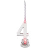 Bougie led anniversaire en forme de chiffre 4
