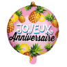 Ballon hélium joyeux anniversaire ananas Ballon hélium joyeux anniversaire ananas