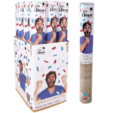 Canon à confettis bleu blanc rouge