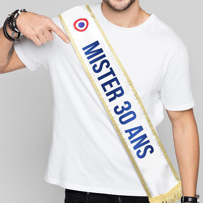 Écharpe mister anniversaire 30 ans