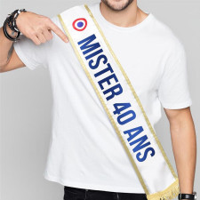 Écharpe mister anniversaire 40 ans