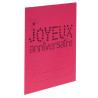 Marque-places pour anniversaire en carton roses