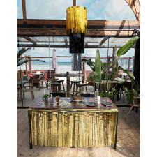 Tour de table doré à franges