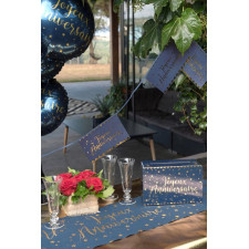 Décoration d'anniversaire bleu et or Décoration d'anniversaire bleu et or