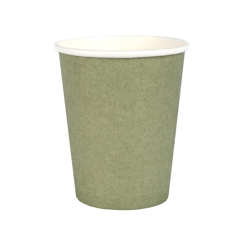 Gobelet en carton vert sauge
