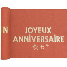 Chemin de table anniversaire terracotta