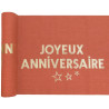 Chemin de table anniversaire terracotta