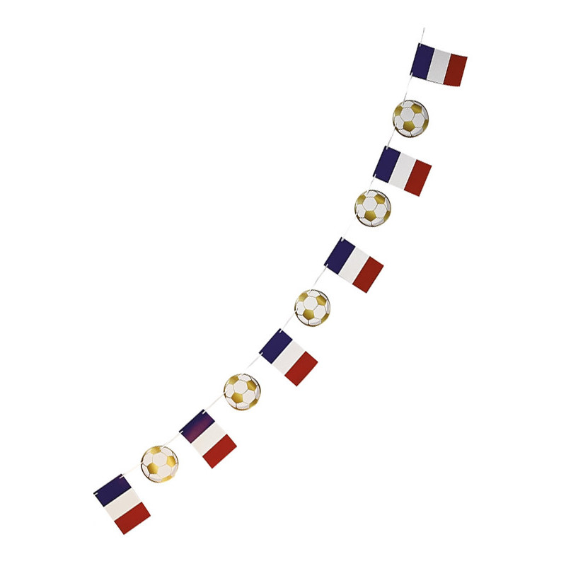 Guirlande bleu blanc rouge football