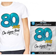 Tee-shirt 80 ans anniversaire à signer