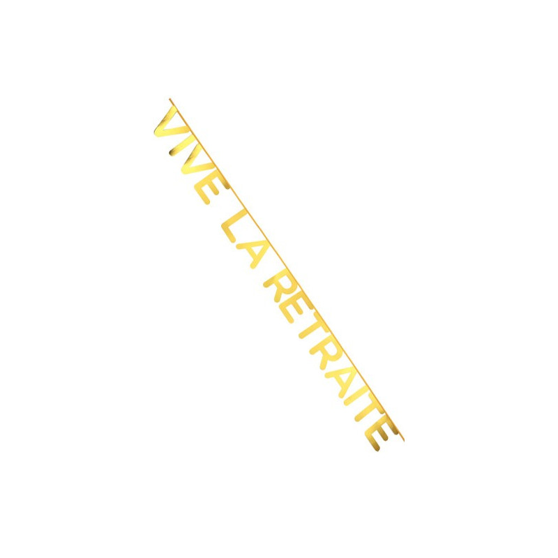 Guirlande dorée pour départ à la retraite Guirlande dorée pour départ à la retraite