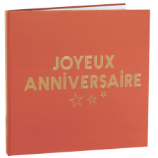 Livre d'or anniversaire thème terracotta