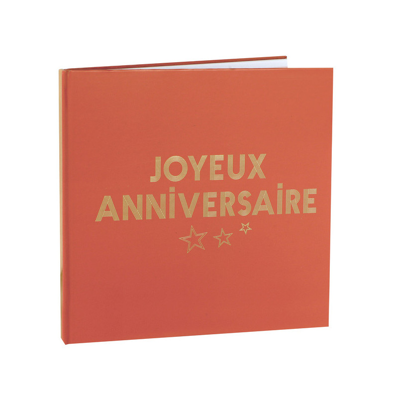 Livre d'or anniversaire thème terracotta Livre d'or anniversaire thème terracotta