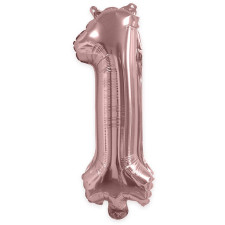 Ballon chiffre 1 rose gold