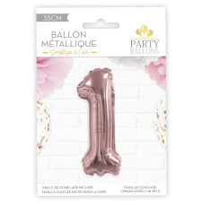 Ballon anniversaire chiffre 1 rose gold Ballon anniversaire chiffre 1 rose gold