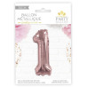 Ballon anniversaire chiffre 1 rose gold