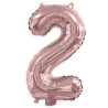 Ballon chiffre 2 rose gold