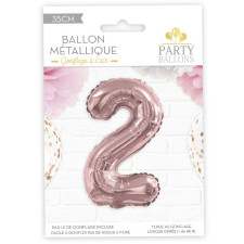 Ballon anniversaire chiffre 2 rose gold Ballon anniversaire chiffre 2 rose gold