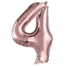 Ballon chiffre 4 rose gold