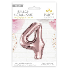 Ballon anniversaire chiffre 4 rose gold Ballon anniversaire chiffre 4 rose gold
