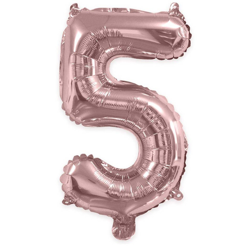 Ballon chiffre 5 rose gold Ballon chiffre 5 rose gold