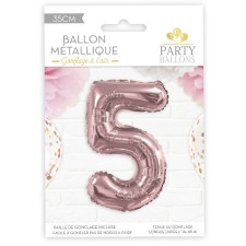 Ballon anniversaire chiffre 5 rose gold Ballon anniversaire chiffre 5 rose gold