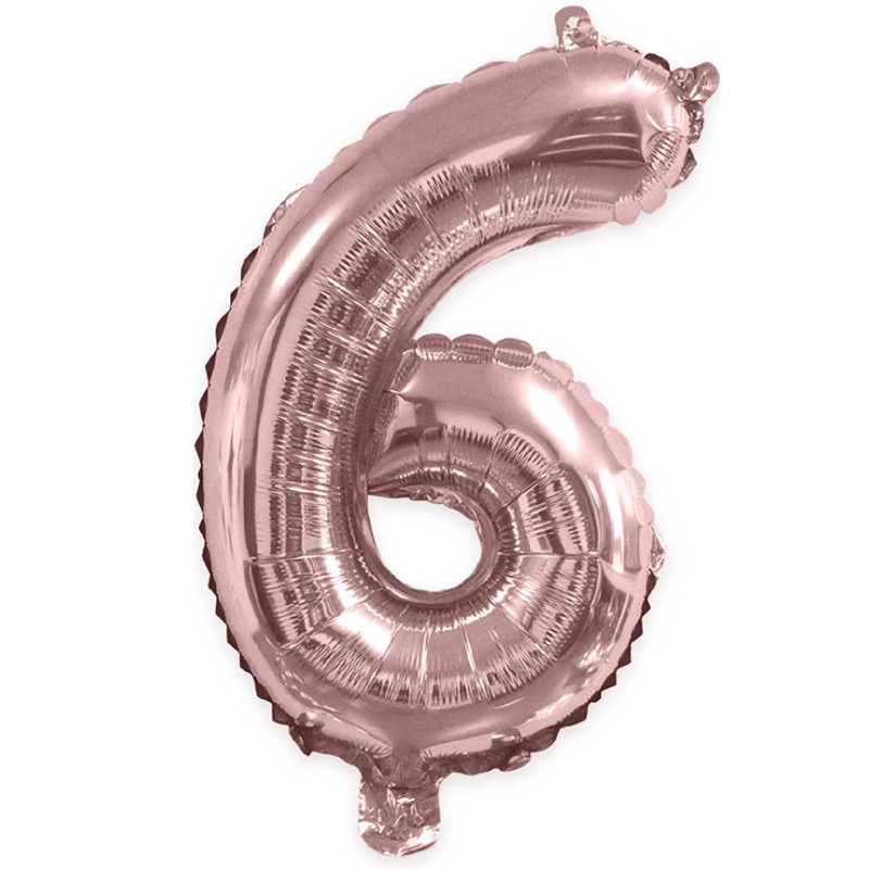 Ballon chiffre 6 rose gold Ballon chiffre 6 rose gold