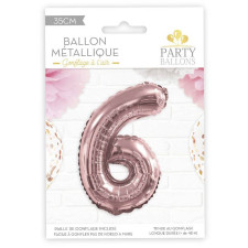 Ballon anniversaire chiffre 6 rose gold Ballon anniversaire chiffre 6 rose gold