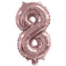 Ballon chiffre 8 rose gold