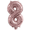 Ballon chiffre 8 rose gold