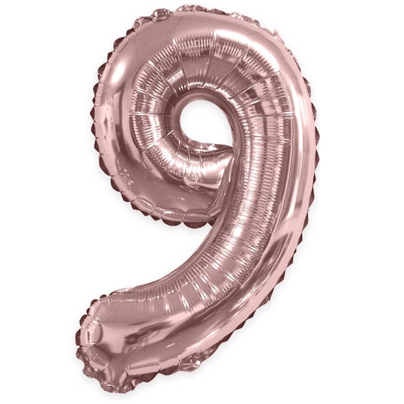 Ballon chiffre 9 rose gold Ballon chiffre 9 rose gold