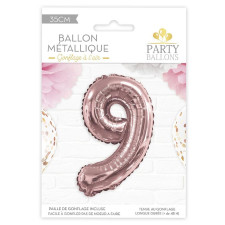 Ballon anniversaire chiffre 9 rose gold Ballon anniversaire chiffre 9 rose gold