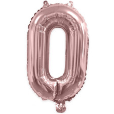 Ballon chiffre 0 rose gold