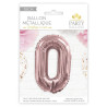Ballon anniversaire chiffre 0 rose gold