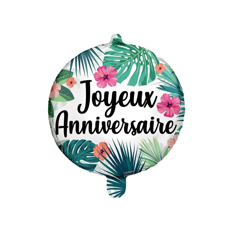Ballon anniversaire Hawaï gonflable à l'hélium