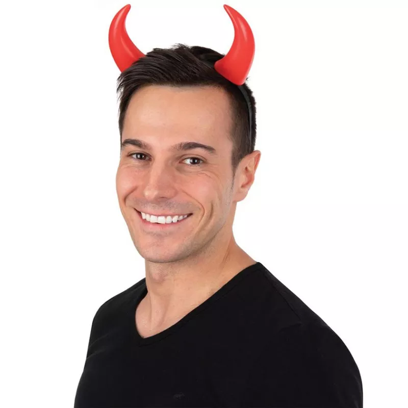 DEARMAMY Serre-tête en corne de diable pour adultes - Accessoire amusant de cosplay pour Halloween - Confortable pour tous