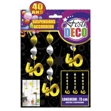Suspensions 40 ans anniversaire pour décoration