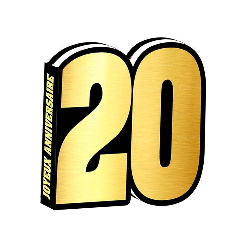 Livre d'or 20 ans anniversaire noir et or