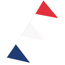 Guirlande fanion bleu blanc rouge géante thème France