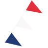 Guirlande fanion bleu blanc rouge géante thème France